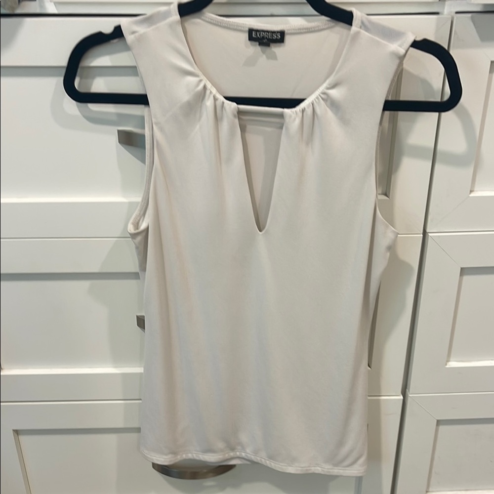 Express Cream Cut Out Blouse